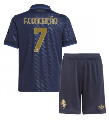 Juventus Francisco Conceicao #7 Tredje Kläder Barn 2024-25 Kortärmad (+ Korta byxor)